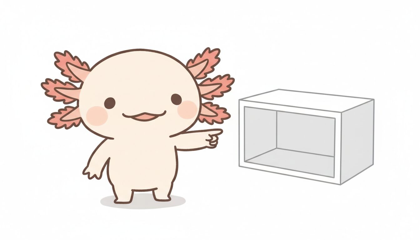 適切な場所に水槽を設置　ウーパールーパー研究所