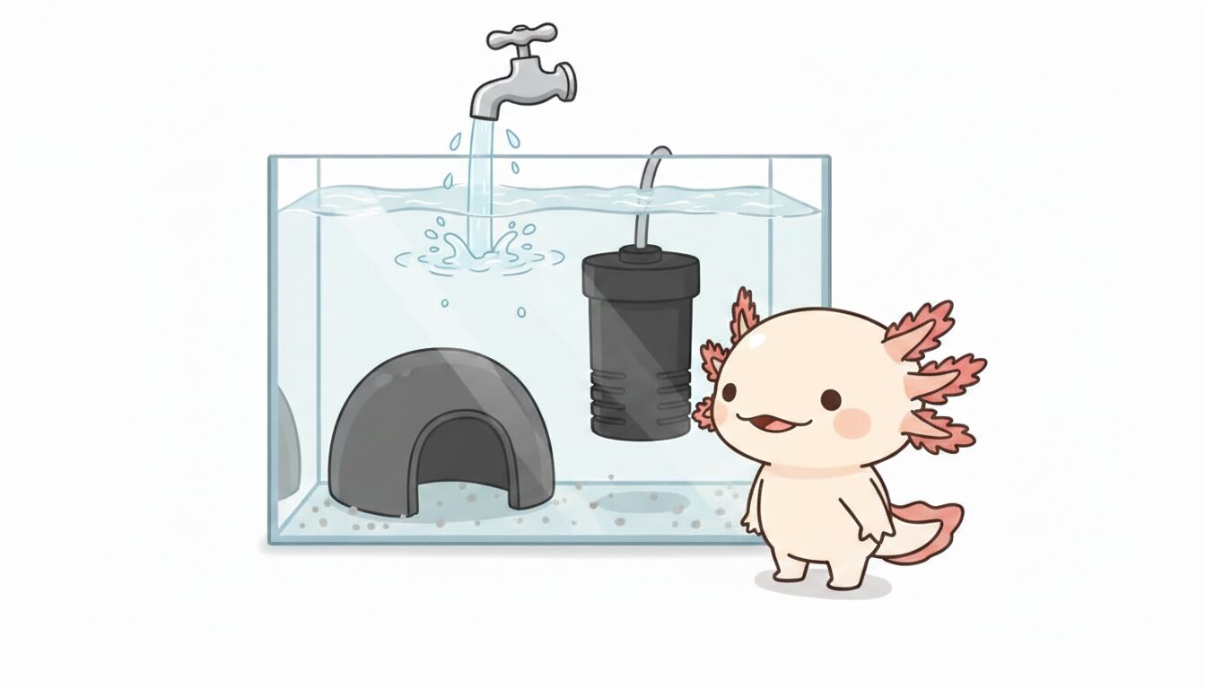 水槽立ち上げ　ウーパールーパー研究所