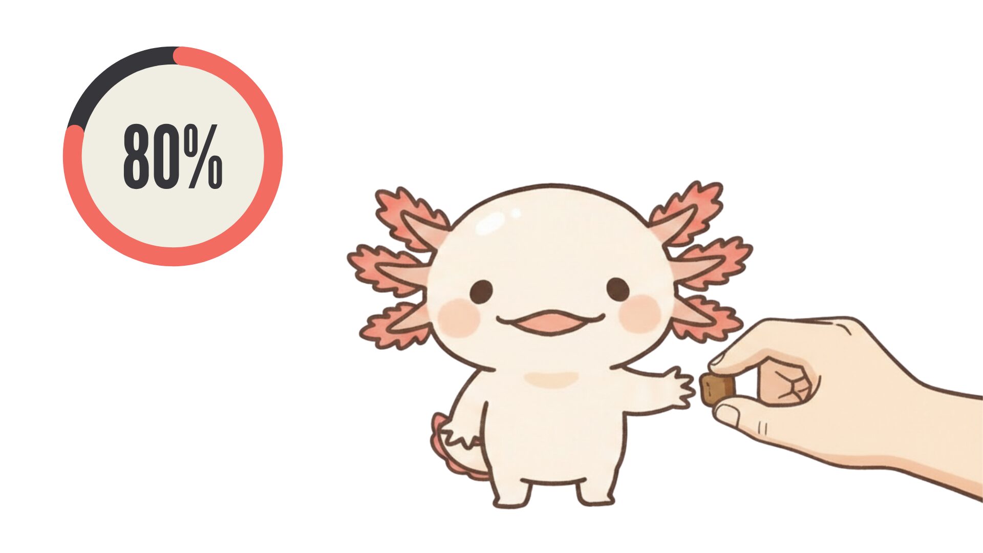 腹八分目のウーパールーパー ウーパールーパー研究所