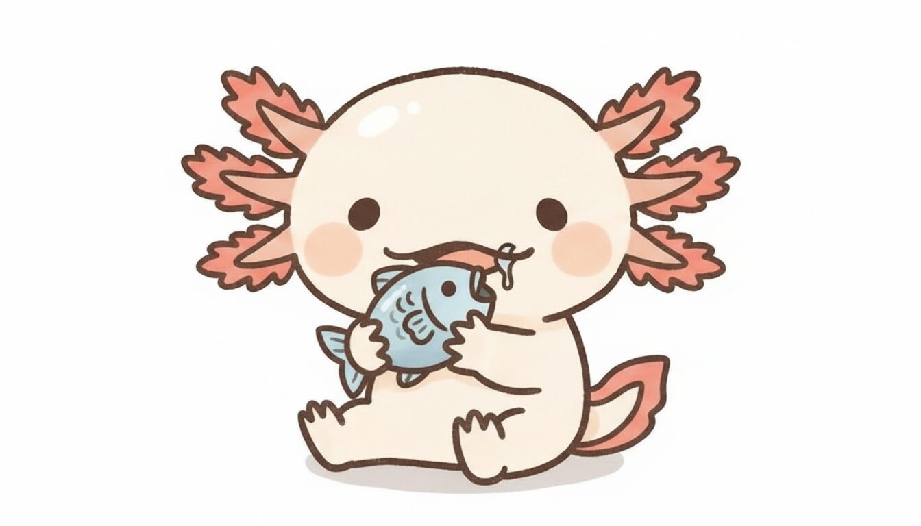 肉食のウーパールーパー　ウーパールーパー研究所