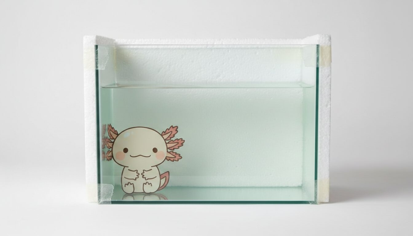 防寒バッチリの水槽 ウーパールーパー研究所