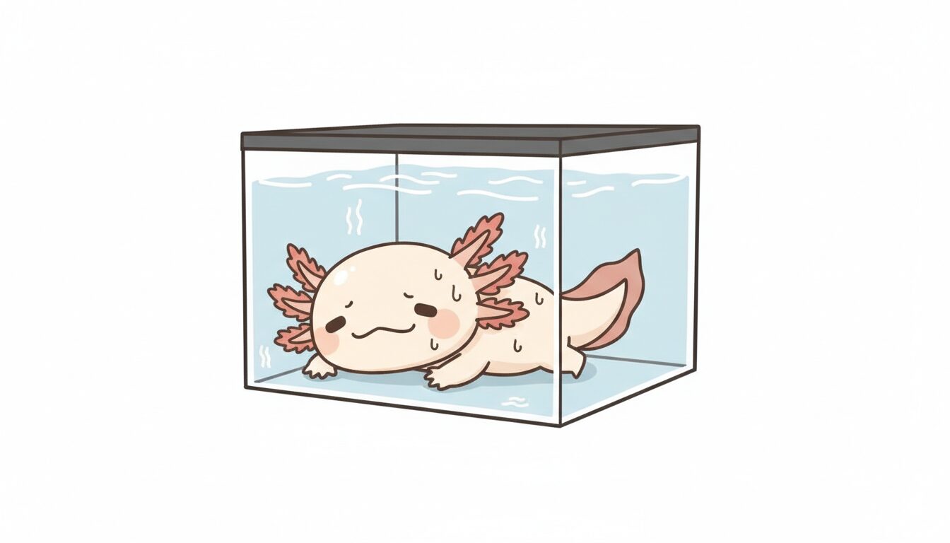 暑がっているウーパールーパー ウーパールーパー研究所