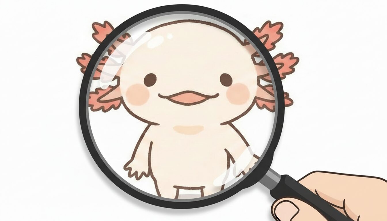 よく観察する　ウーパールーパー研究所