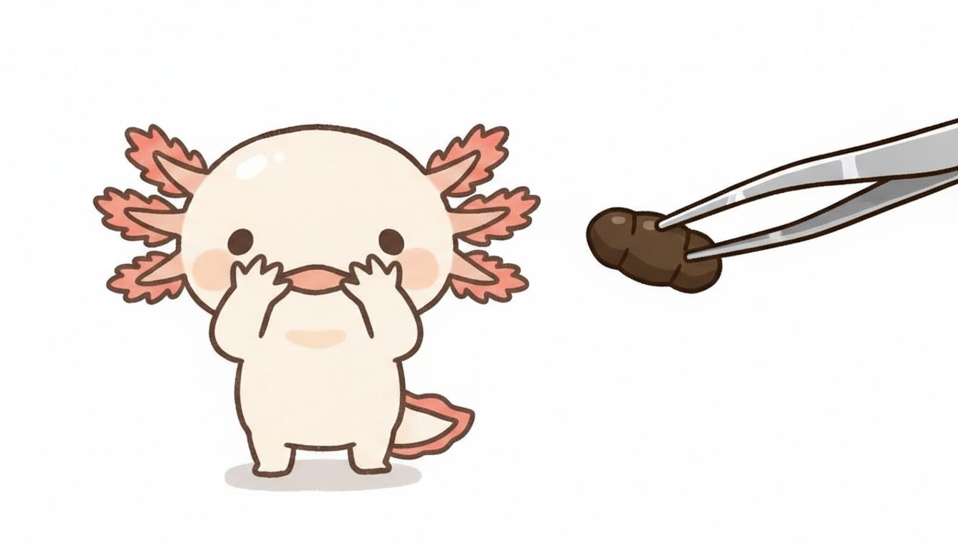 フンの掃除がしやすい　ウーパールーパー研究所