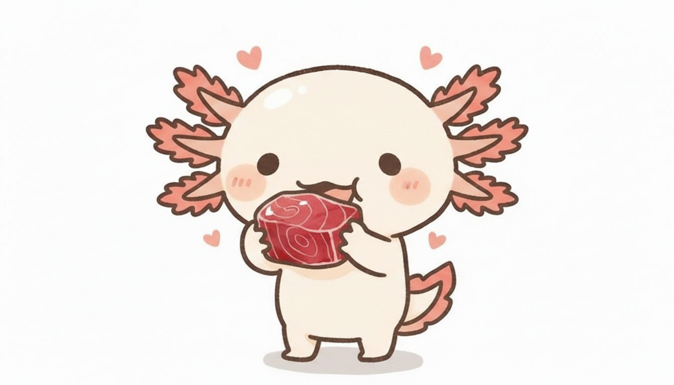 餌の種類を変えて「気分転換」させる　ウーパールーパー研究所