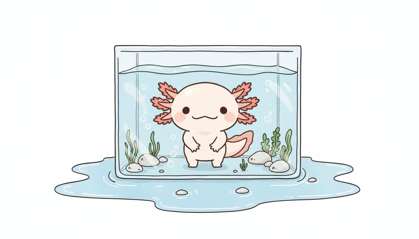 水浸しの水槽 ウーパールーパー研究所