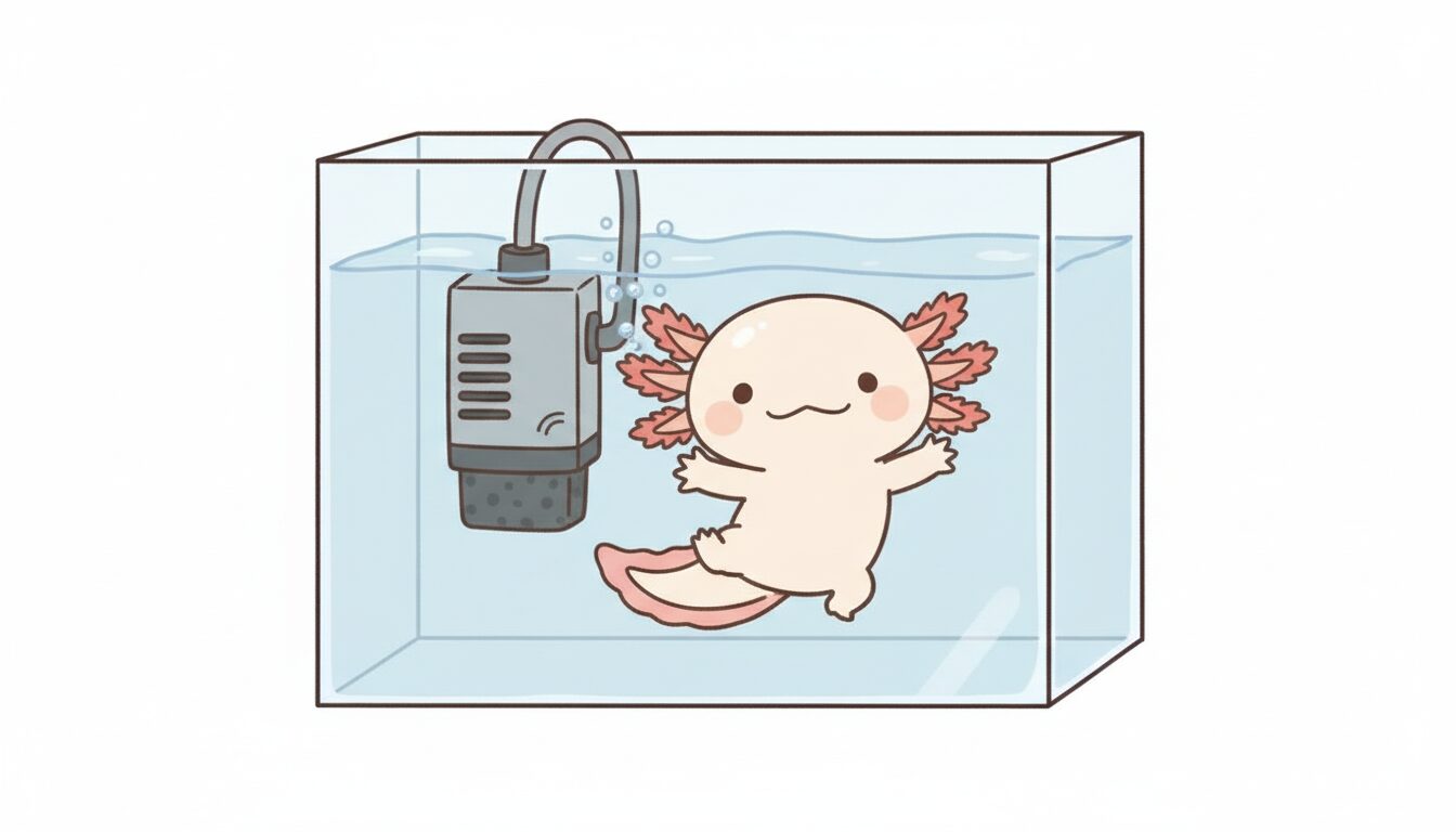 投げ込み式フィルター　ウーパールーパー研究所