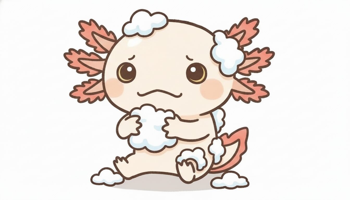 白い綿のようなものが体に付着する ウーパールーパー研究所