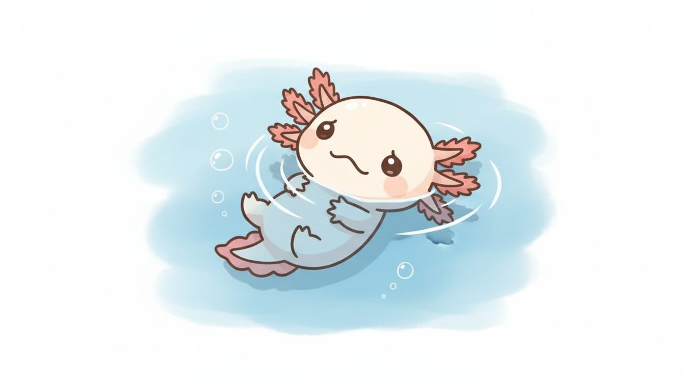 水面に浮いて潜れなくなる ウーパールーパー研究所