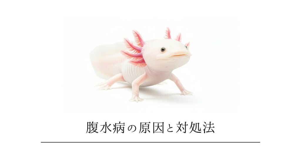 ウーパールーパーのお腹が膨れた…腹水病の原因と対処法・ぷかぷか病との違い